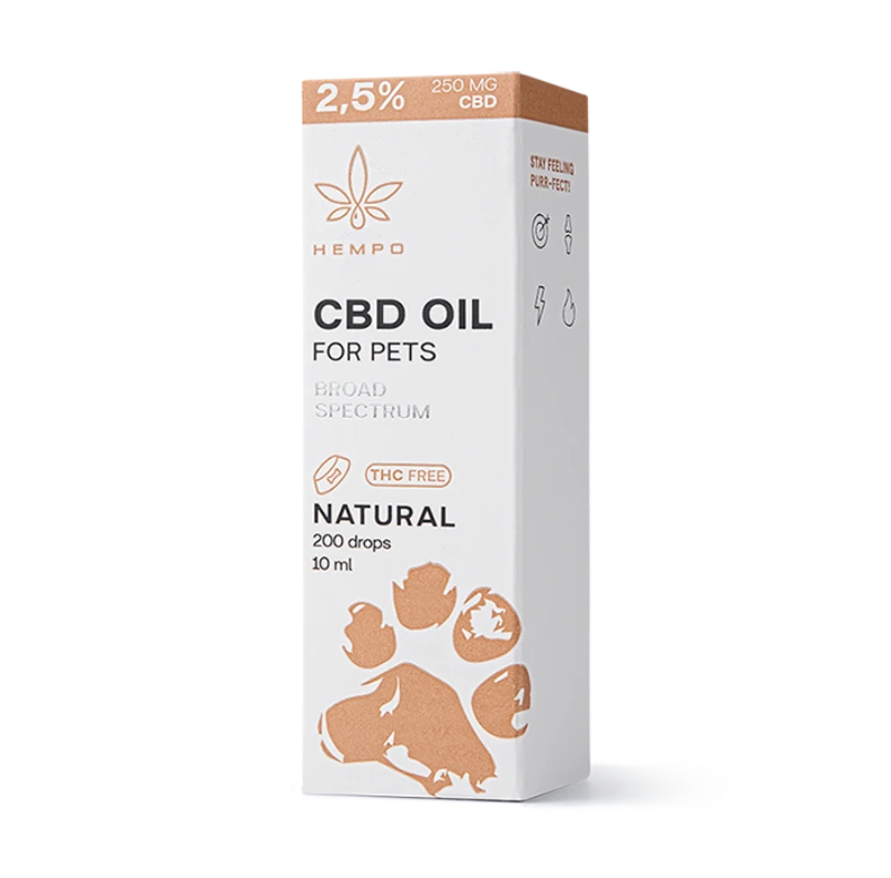 250 mg CBD olja Hempo för husdjur