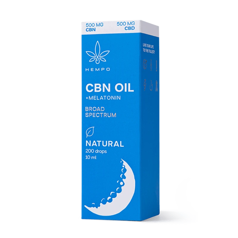 CBN olja brett spektrum med melatonin Hempo 500 mg
